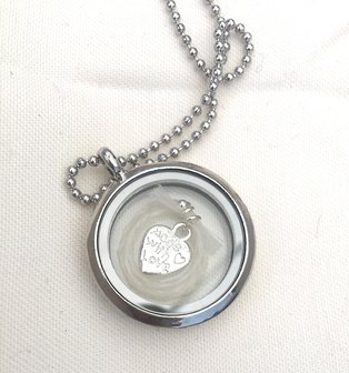 Strass medaillon memory locket kristal.